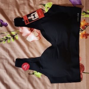 💛 STRM LINE black lounge bra with removable padding and bonded seams -L